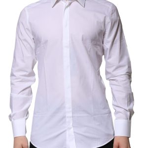 White GOLD Long Sleeves Dress Formal Shirt
