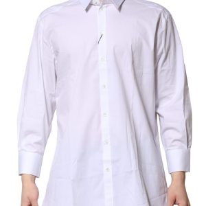 White GOLD Long Sleeves Dress Formal Shirt