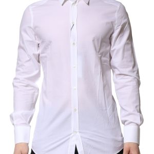 White GOLD Long Sleeves Dress Formal Shirt