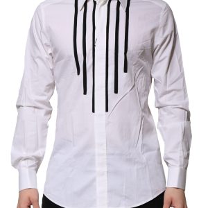 White GOLD Long Sleeves Dress Formal Shirt