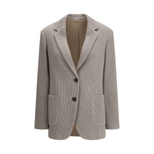 Ribbed deisgn lurex Jacket