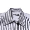 White Gray Striped Cotton Men Casual Shirt - Image 5