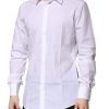White GOLD Long Sleeves Men Dress Formal Shirt - Image 3