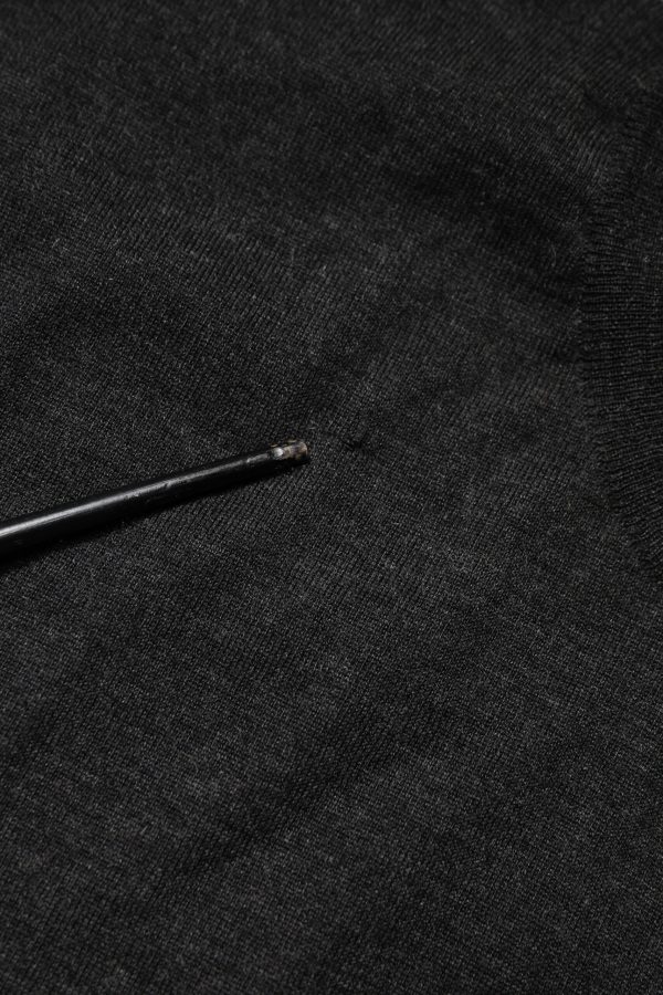Gray Long Sleeve Crew Neck Pullover Sweater - Image 6
