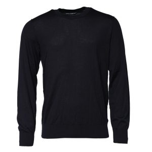 Black Cashmere Crew Neck Sweatshirt Sweater