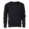 Black Silk Crew Neck Sweatshirt Sweater - Image 2