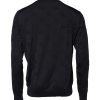 Black Silk Crew Neck Sweatshirt Sweater - Image 3