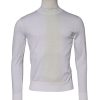 White Wool Turtleneck Men Sweatshirt Sweater - Image 2