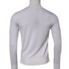 White Wool Turtleneck Men Sweatshirt Sweater - Image 3