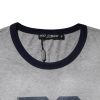 Gray Cotton Crew Neck Short Sleeves T-shirt - Image 4