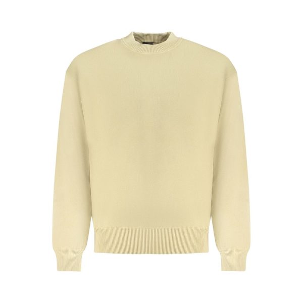 Beige Cotton Men Sweater