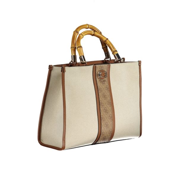Beige Cotton Handbag - Image 3