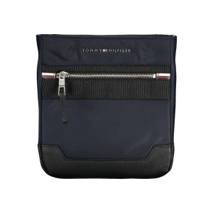 Sleek Blue Shoulder Bag with Contrasting Details