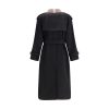 Castleford long Trench Coat with Check collar - Image 2