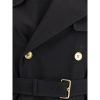 Castleford long Trench Coat with Check collar - Image 3
