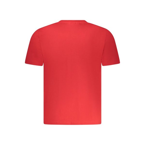 "Red Cotton Men T-Shirt" - Image 3