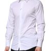 White Cotton GOLD Long Sleeves Formal Shirt - Image 3