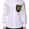 White Cotton MARTINI Long Sleeve Formal Shirt - Image 2