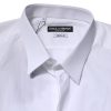 White Cotton GOLD Long Sleeves Formal Shirt - Image 5