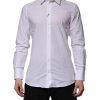 White Cotton GOLD Long Sleeves Formal Shirt - Image 2