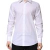 White Cotton GOLD Long Sleeves Formal Shirt - Image 2