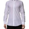 White Cotton MARTINI Long Sleeve Formal Shirt - Image 2