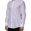 White Cotton MARTINI Long Sleeve Formal Shirt - Image 3