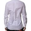 White Cotton MARTINI Long Sleeve Formal Shirt - Image 4