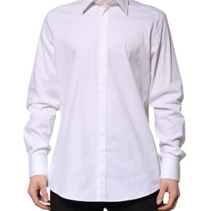 White MARTINI Long Sleeve Dress Formal Shirt