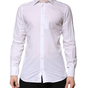 White GOLD Long Sleeves Dress Formal Shirt