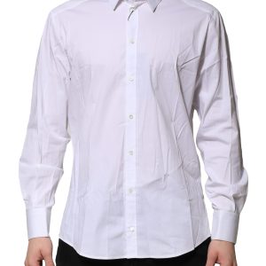 White GOLD Long Sleeves Dress Formal Shirt