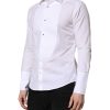 White GOLD Long Sleeve Dress Men Formal Shirt - Image 3