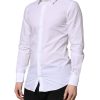 White GOLD Long Sleeve Dress Men Formal Shirt - Image 3