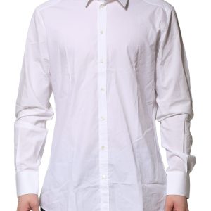 White GOLD Cotton Long Sleeves Formal Shirt