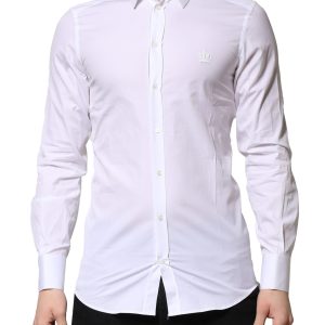 White GOLD Cotton Long Sleeves Men Formal Shirt