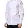 White GOLD Cotton Bib Dress Formal Shirt - Image 3