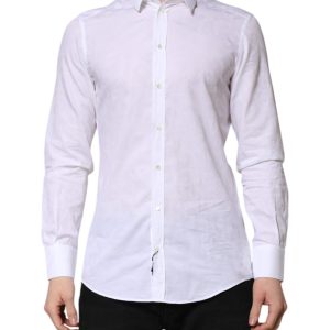 White MARTINI Cotton Long Sleeve Formal Shirt
