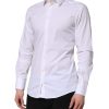 White GOLD Cotton Men Dress Formal Shirt - Image 3