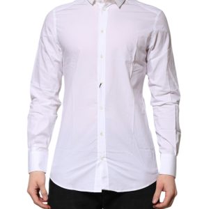 White GOLD Cotton Long Sleeves Men Formal Shirt