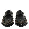 Black Leather Derby Dress Studded Shoes - Image 2