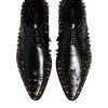 Black Leather Derby Dress Studded Shoes - Image 3