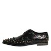 Black Leather Derby Dress Studded Shoes - Image 6