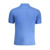 Light Blue Cotton Men Polo Shirt - Image 2