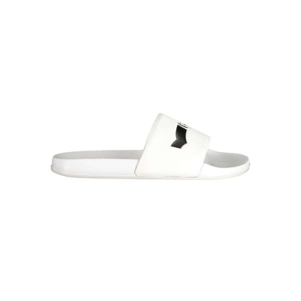White Polyester Men Sandal