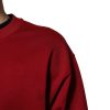 Red Embossed Logo Cotton Crew Neck Sweater - Image 5