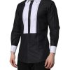Black White GOLD Long Sleeves Formal Shirt - Image 3