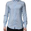 Blue Striped MARTINI Long Sleeves Dress Shirt - Image 2