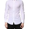 White Cotton GOLD Long Sleeves Dress Shirt - Image 2
