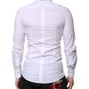 White Cotton GOLD Long Sleeves Dress Shirt - Image 4