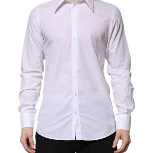 White Cotton Long Sleeves Dress Shirt